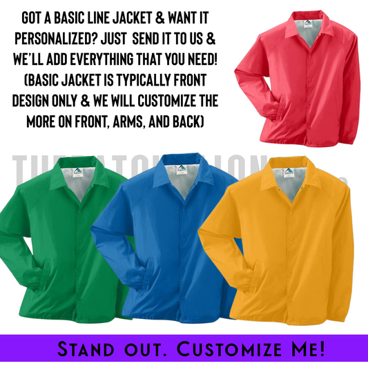 Send Us Our Basic Line Jacket To Customize | Free Shipping