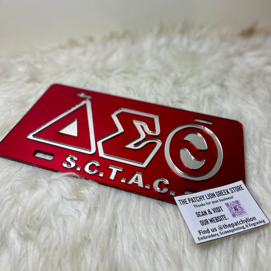 Mirrored-Acrylic License Plate SCTAC Delta | Free Shipping