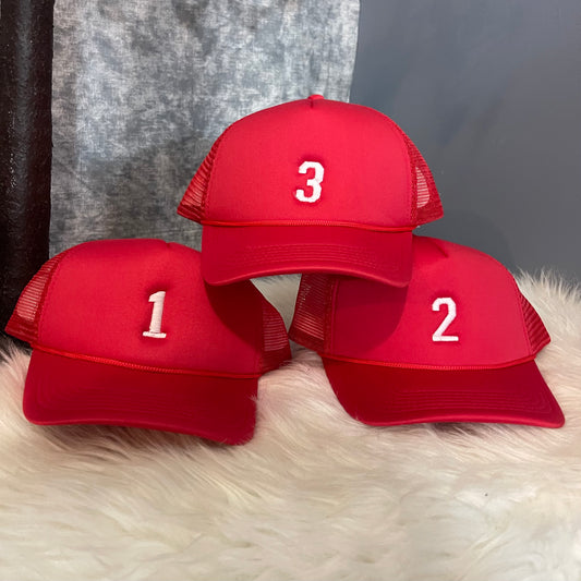 Embroidered Line Number Hat | Free Shipping