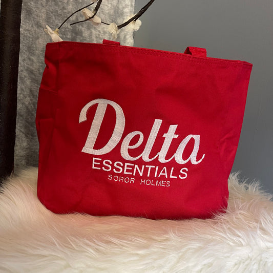 Embroidered Delta Essentials Tote Bag | Free Shipping