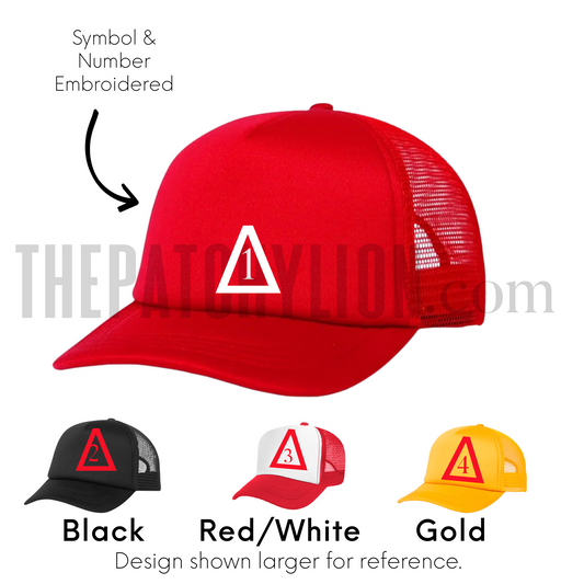 Embroidered Number and Pyramid Hat | Free Shipping