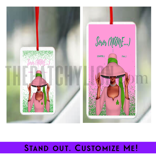 Custom Sublimation Car Freshener Pink | Free Shipping