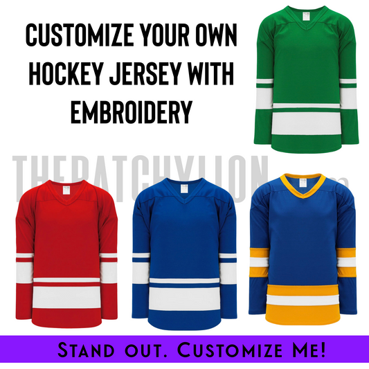 Custom Embroidery Greek Hockey Jersey Inquiry | Free Shipping