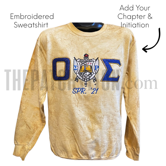 Custom Chapter Tie Dye Crewneck SGRHO | Free Shipping