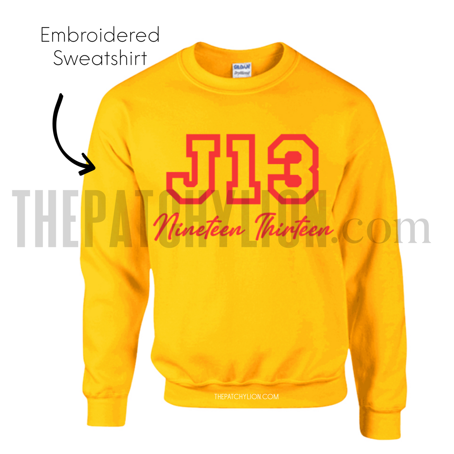 J13 Embroidered Sweatshirt | Free Shipping