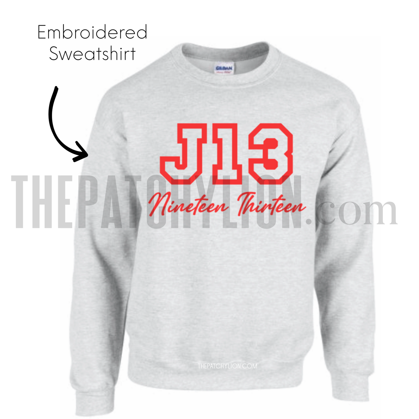 J13 Embroidered Sweatshirt | Free Shipping