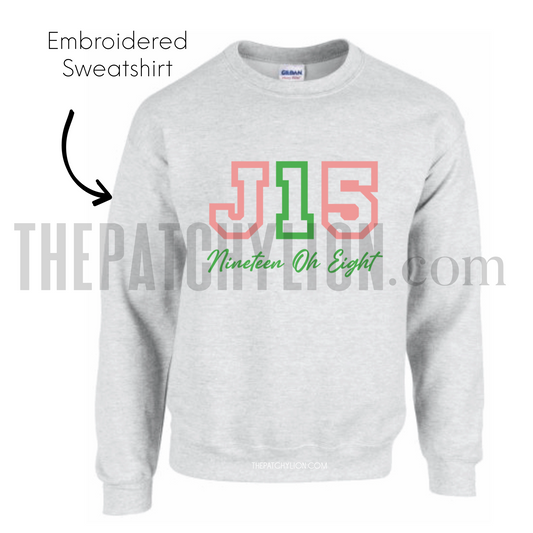 J15 Embroidered Sweatshirt | Free Shipping