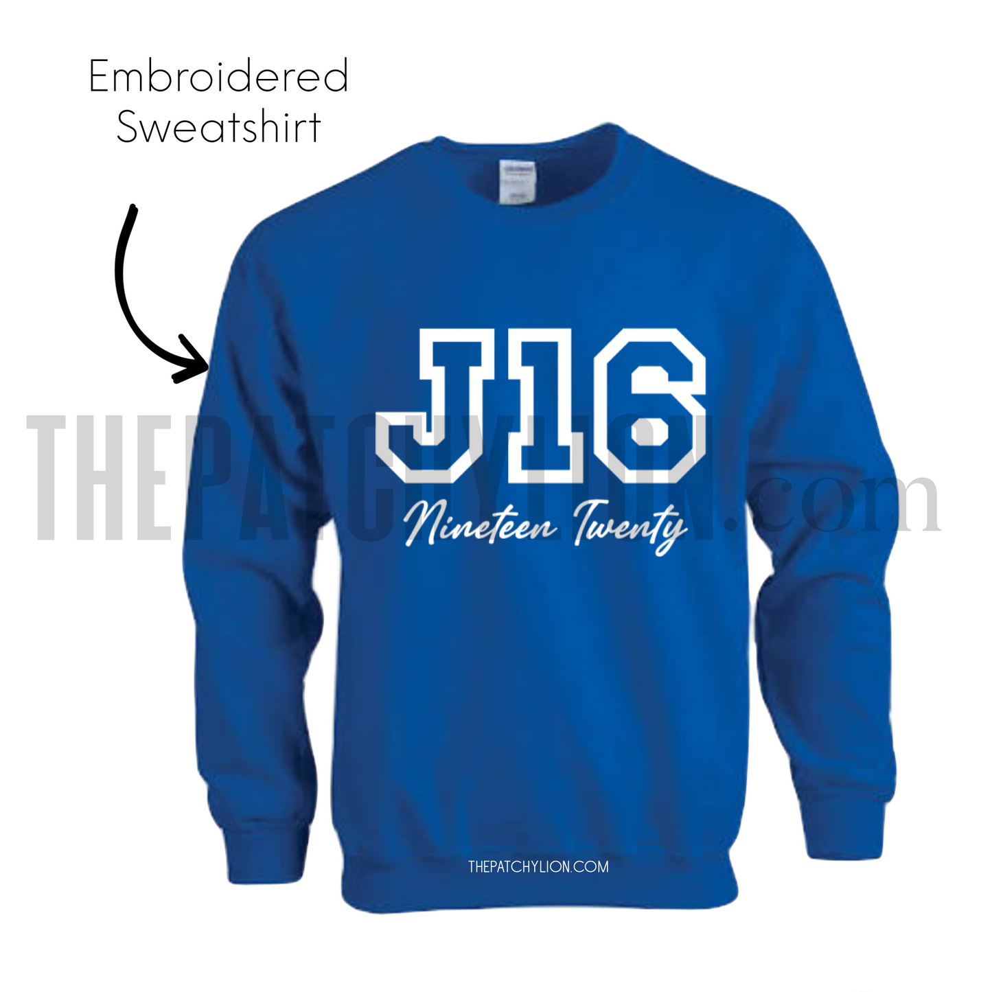 J16 Embroidered Sweatshirt | Free Shipping