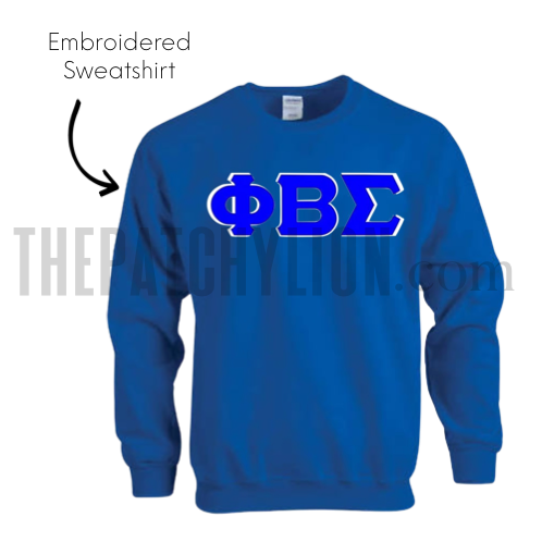 Phi Beta Sigma Embroidered  Sweatshirt | Free Shipping